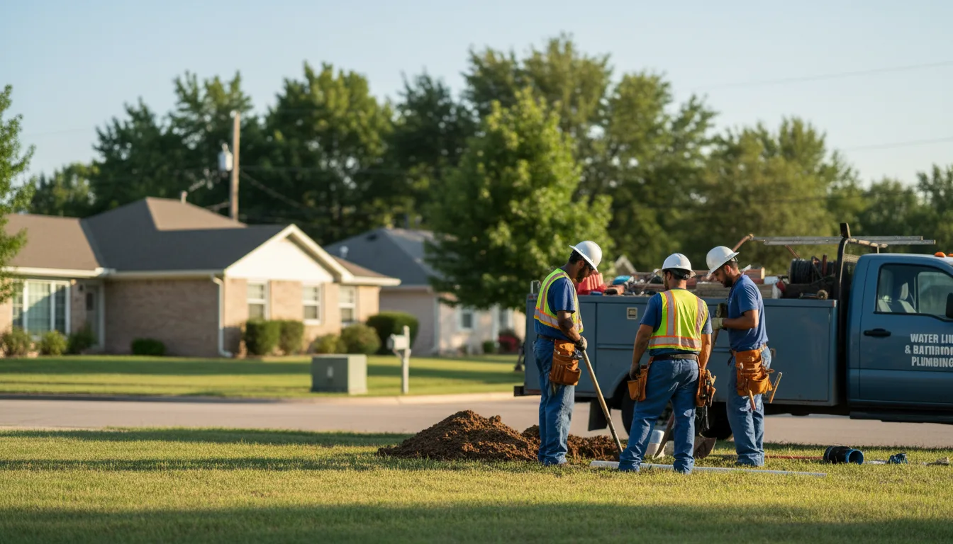 Residential water line and bathroom plumbing service in East Baldwin, ME